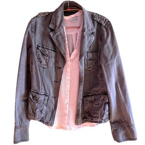 Dorothy Perkins London utility Grey twill jacket size M